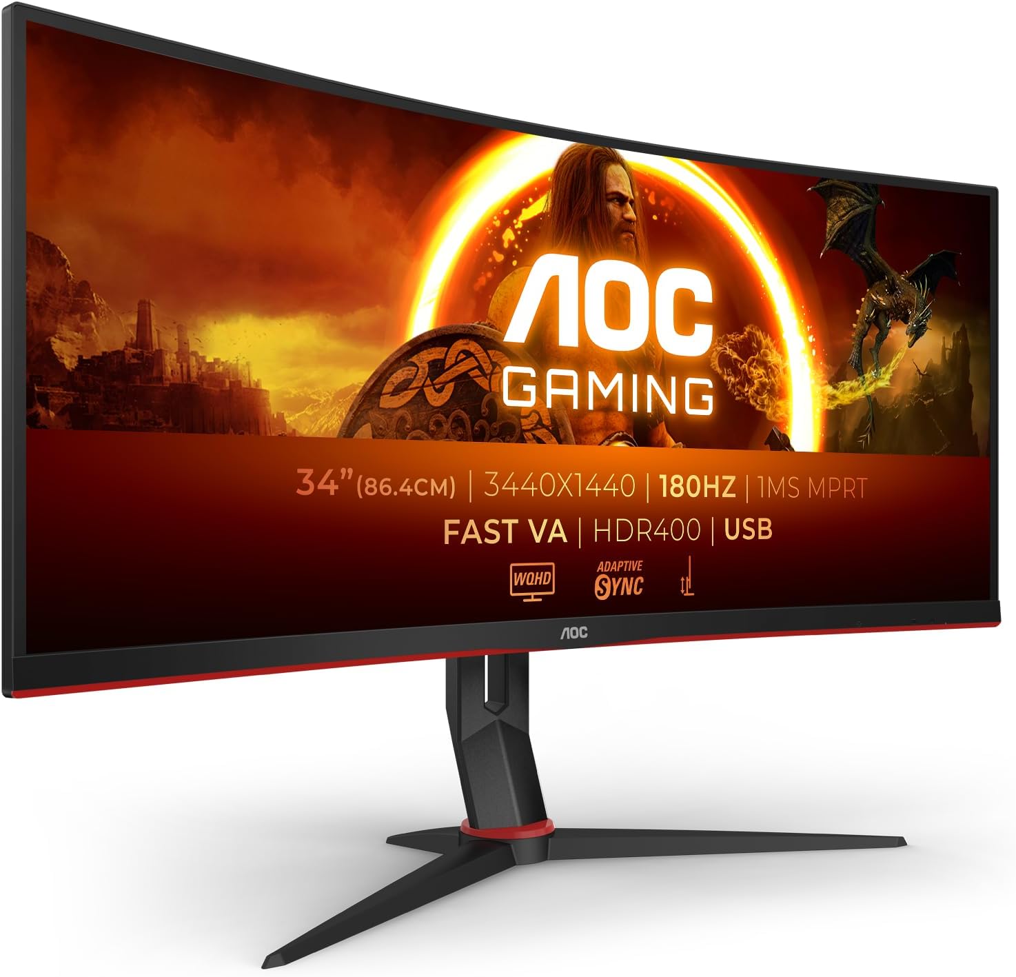 Écran incurvé AOC CU34G2XPD 34 pouces ultrawide