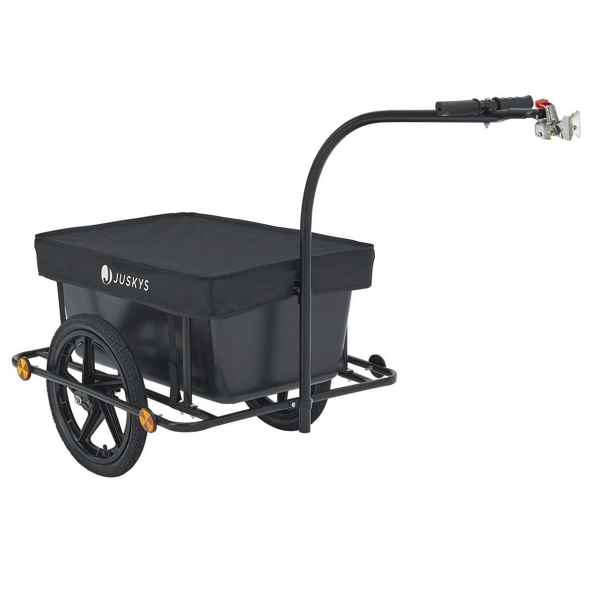 Remorque de vélo Juskys 90L avec bac et barre de traction