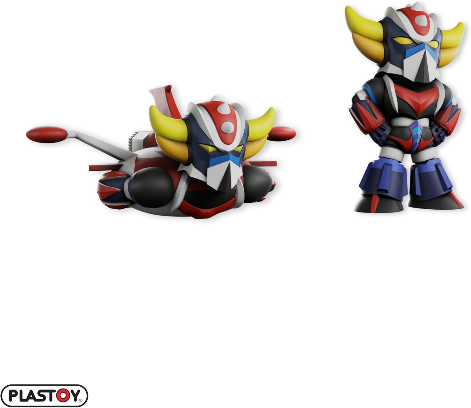 Duo de figurines Plastoy Goldorak debout et Spacer 7 cm
