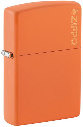 Briquet Zippo tempête finition orange mat