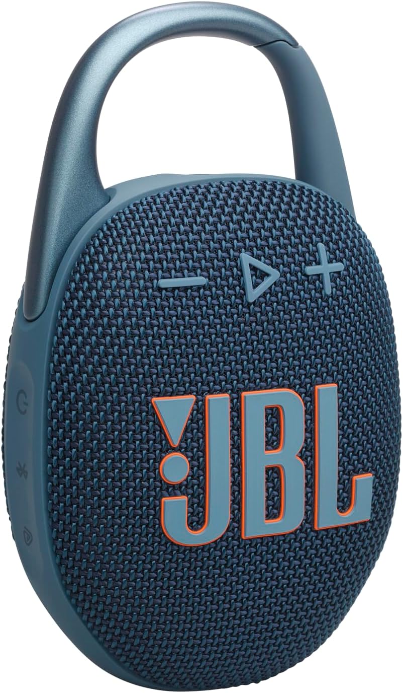 Enceinte Bluetooth JBL Clip 5 bleue avec mousqueton intégré