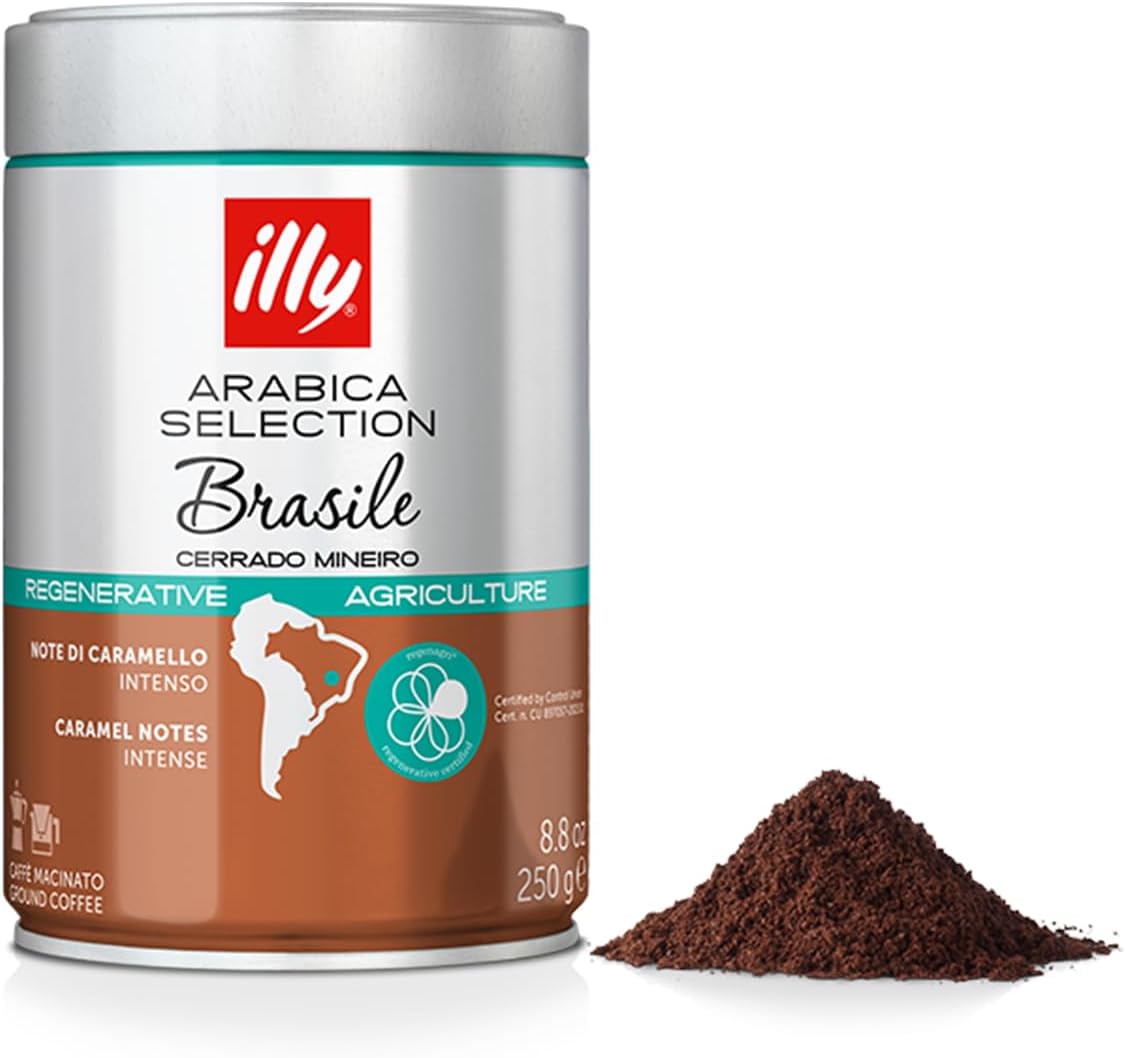 Café moulu illy Arabica Selection Brésil, 6 boîtes de 250 g