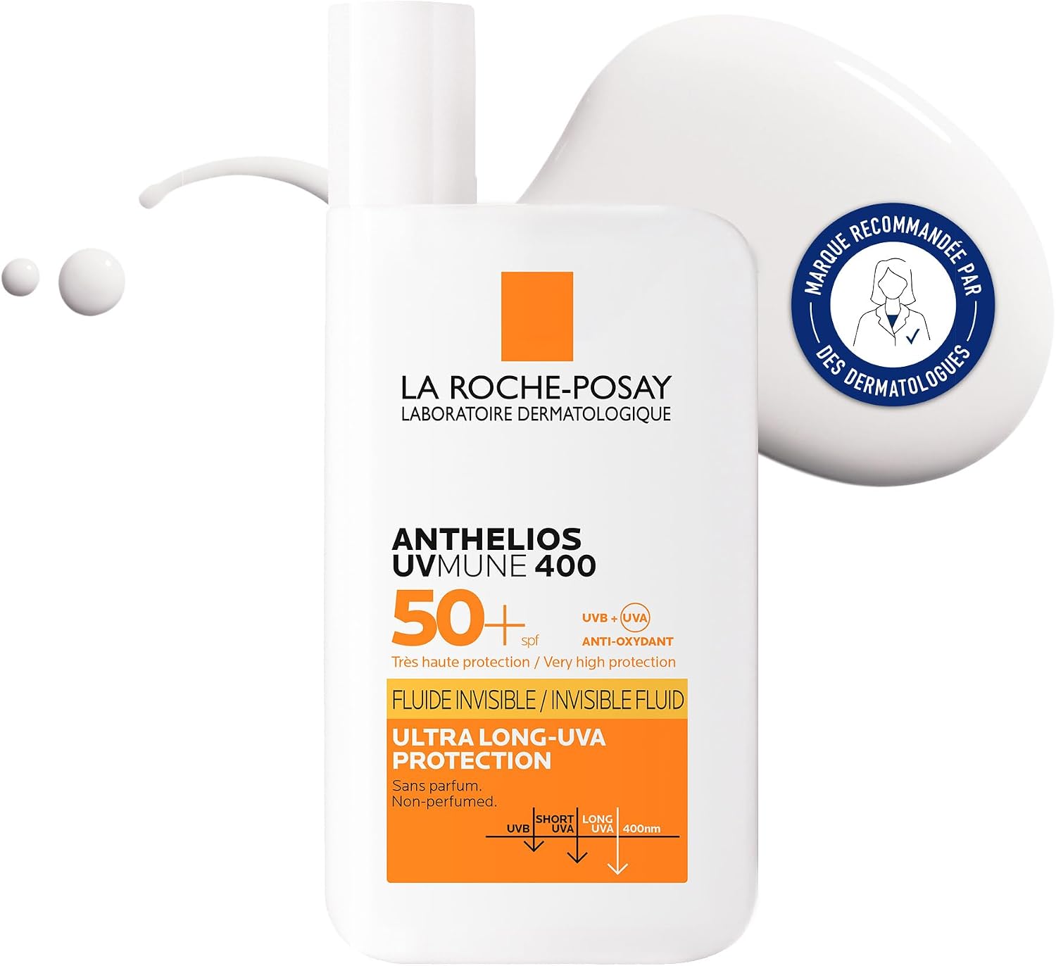 Crème solaire visage La Roche-Posay Anthelios UVMUNE 400 fluide invisible SPF50+