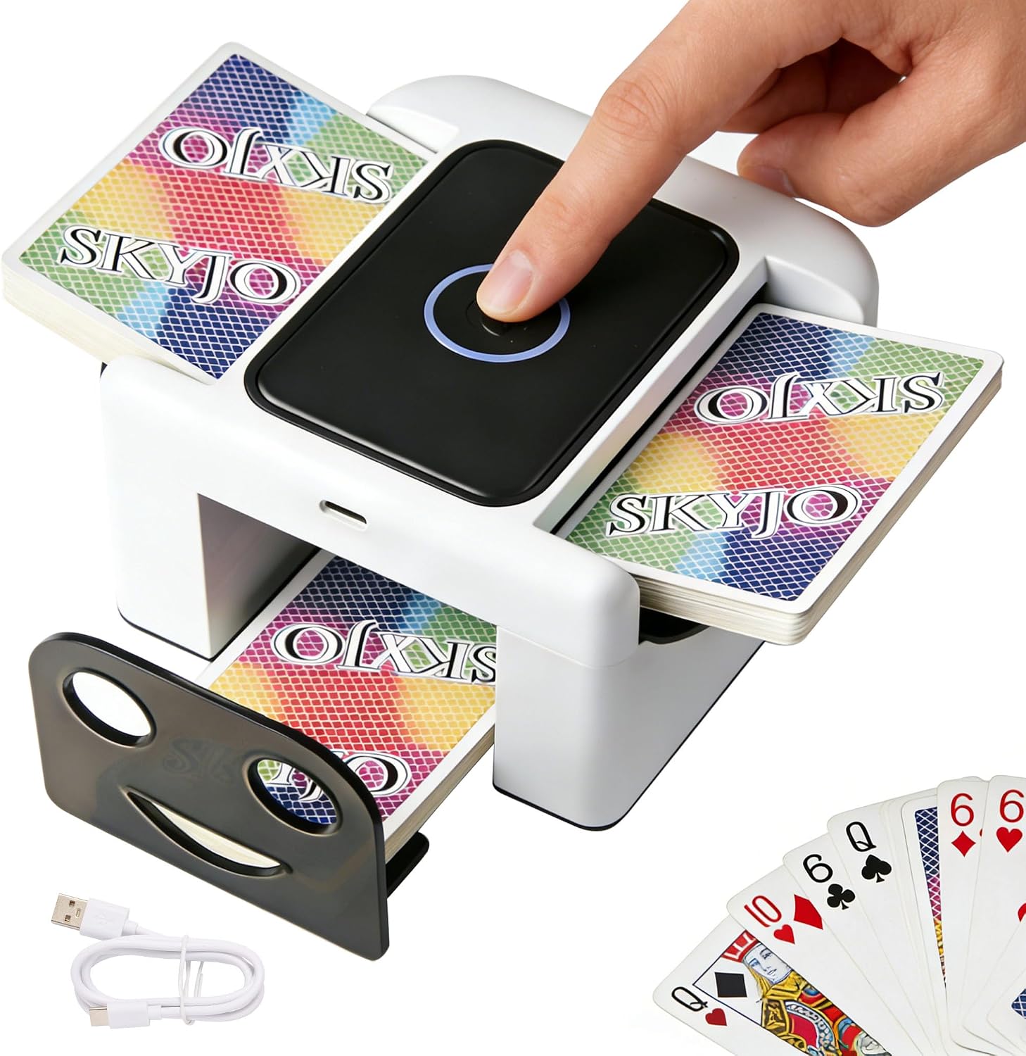 Mélangeur de cartes automatique M5 à deux plateaux avec charge USB-C
