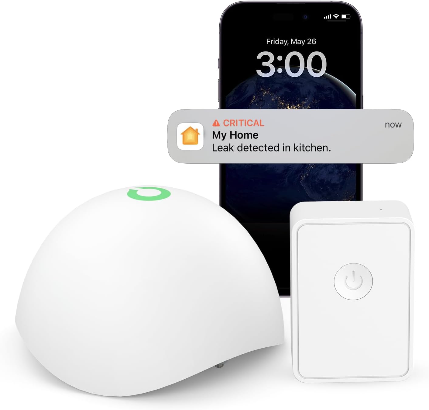 Détecteur de fuite d'eau Meross avec hub compatible Apple HomeKit