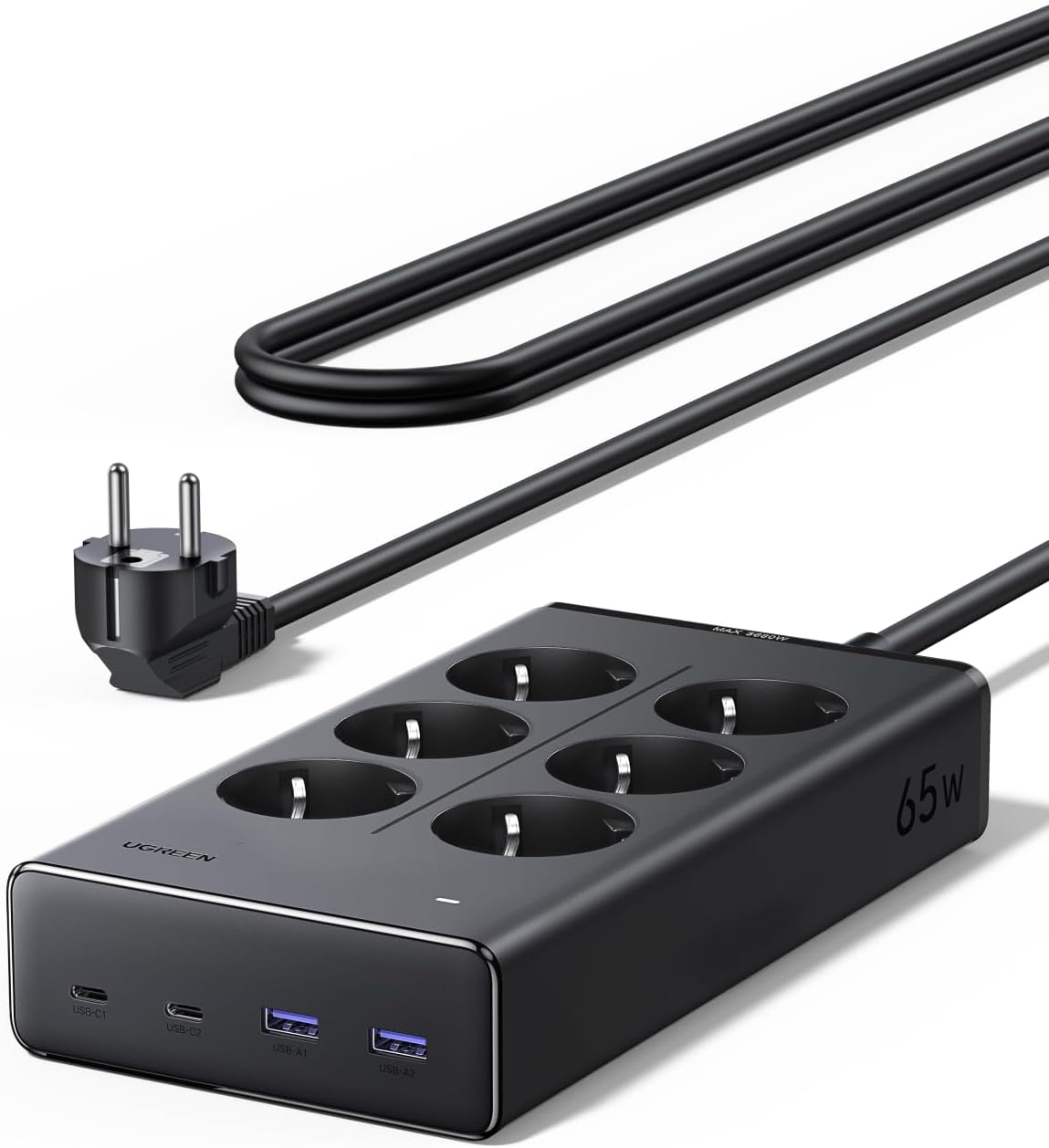 Multiprise UGREEN 10-en-1 avec 6 prises et USB-C 65 W