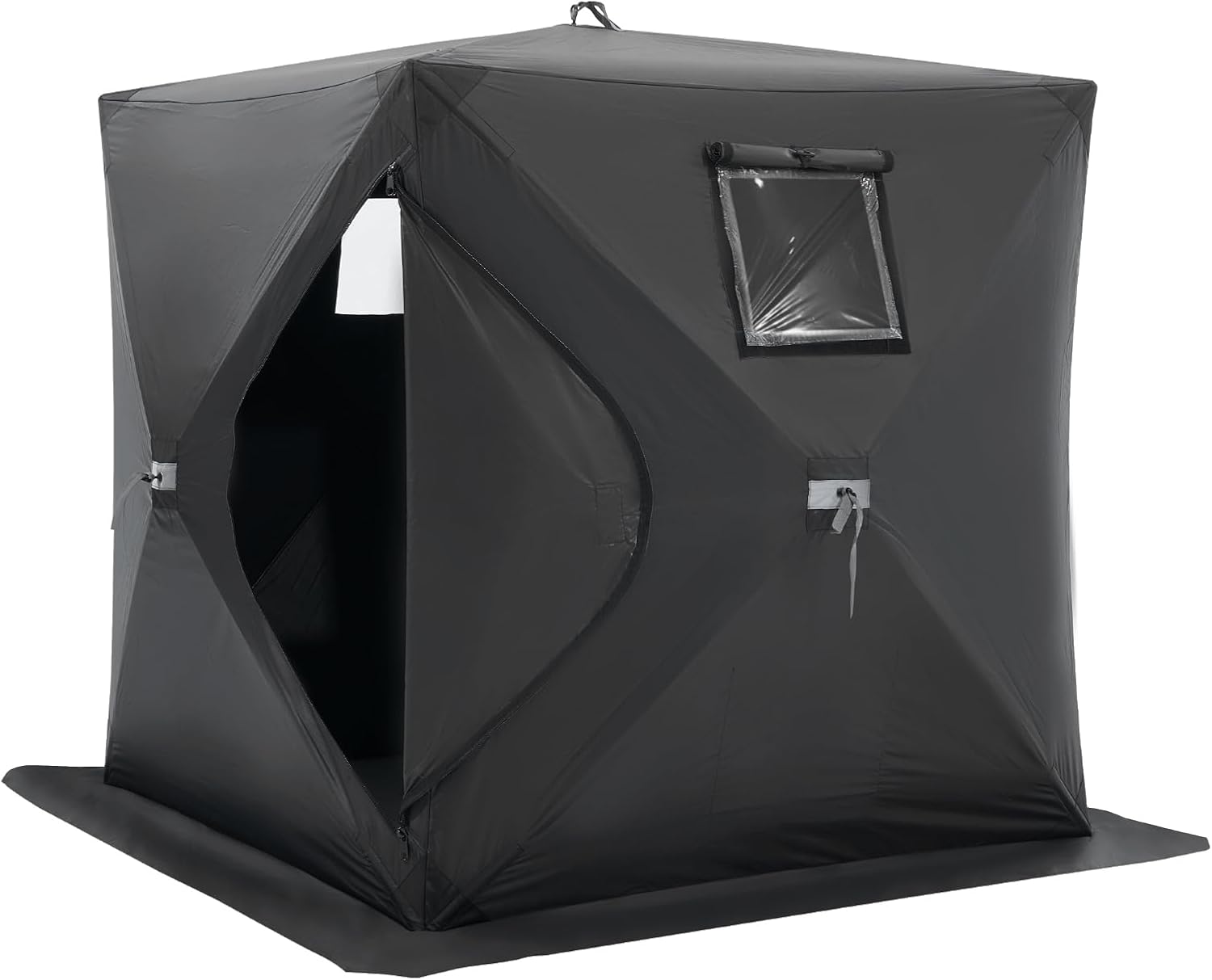 Abri de pêche pliable Vevor noir, tente escamotable 1,5 x 1,5 m