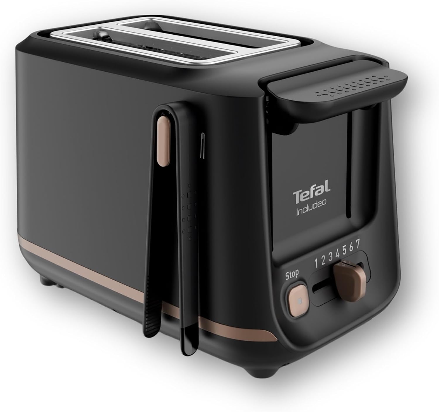 Grille-pain Tefal Includeo TT533811 noir avec pinces magnétiques