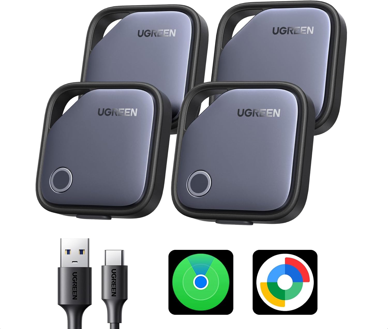 Lot de 4 trackers Ugreen FineTrack Duo
