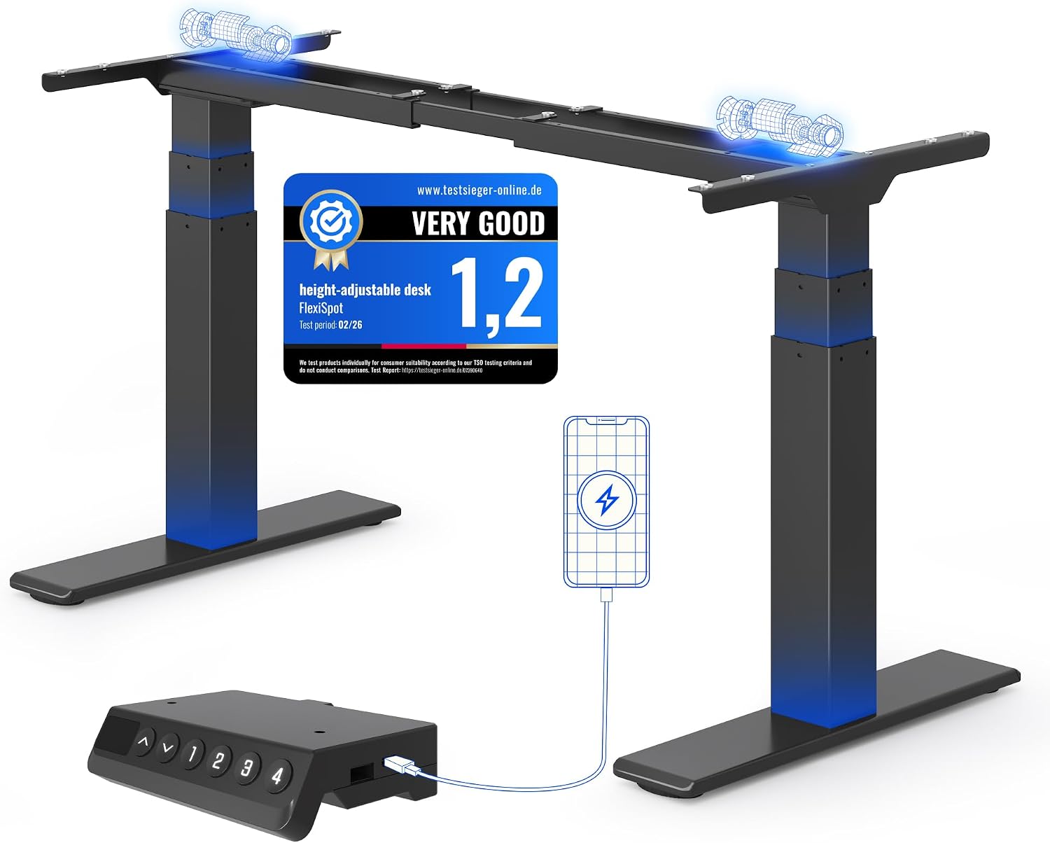 Bureau assis-debout électrique Flexispot ValtreX E200