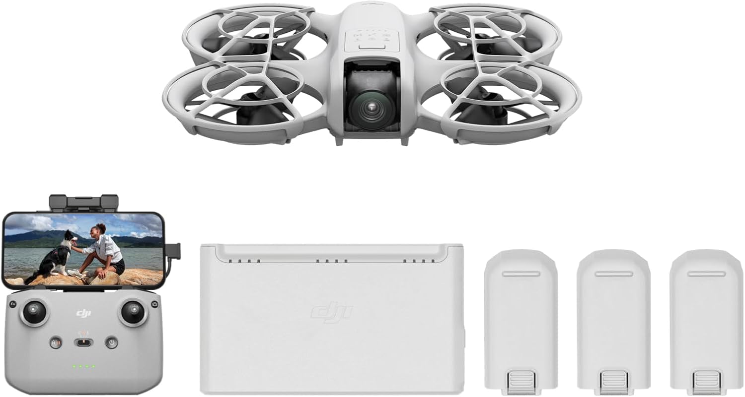 Pack DJI Neo Fly More Combo, mini-drone 4K avec radiocommande et 3 batteries
