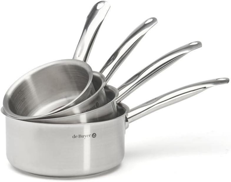 Lot de 4 casseroles De Buyer PRIM'APPETY en inox