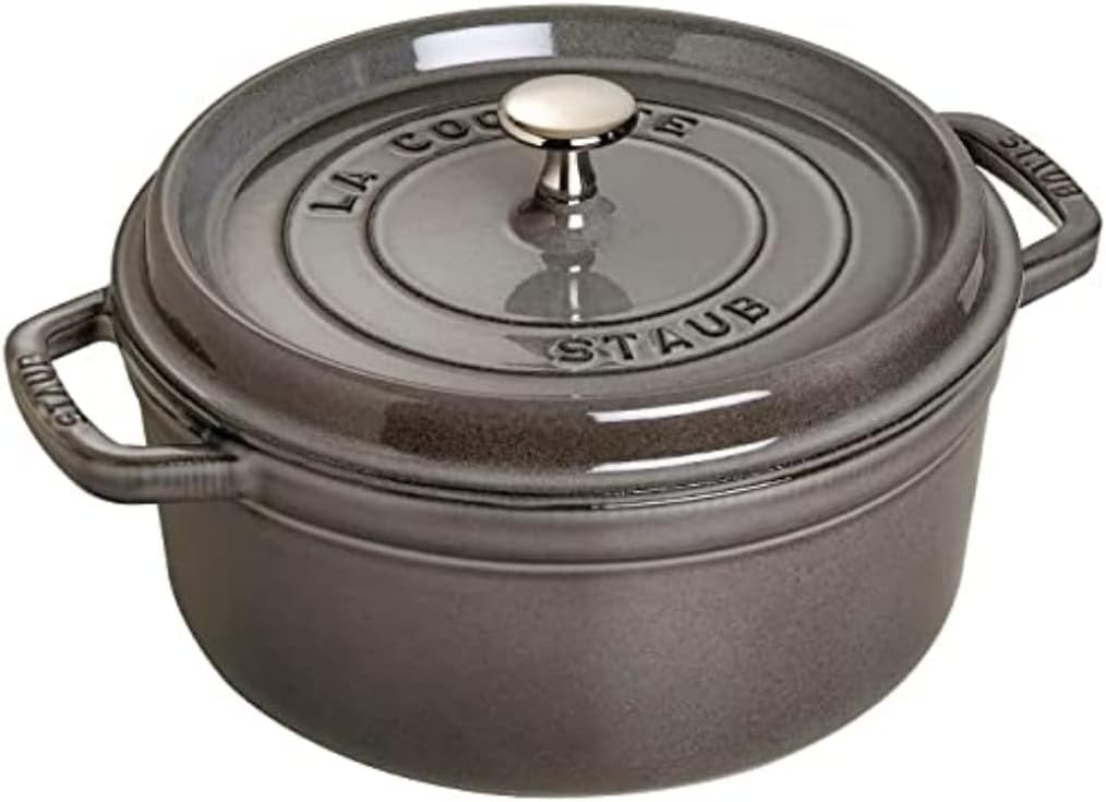 Cocotte en fonte Staub ronde 26 cm gris graphite