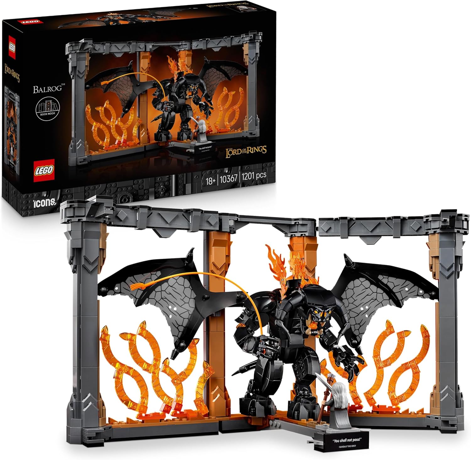 LEGO Icons 10367 Le Seigneur des Anneaux Book Nook du Balrog