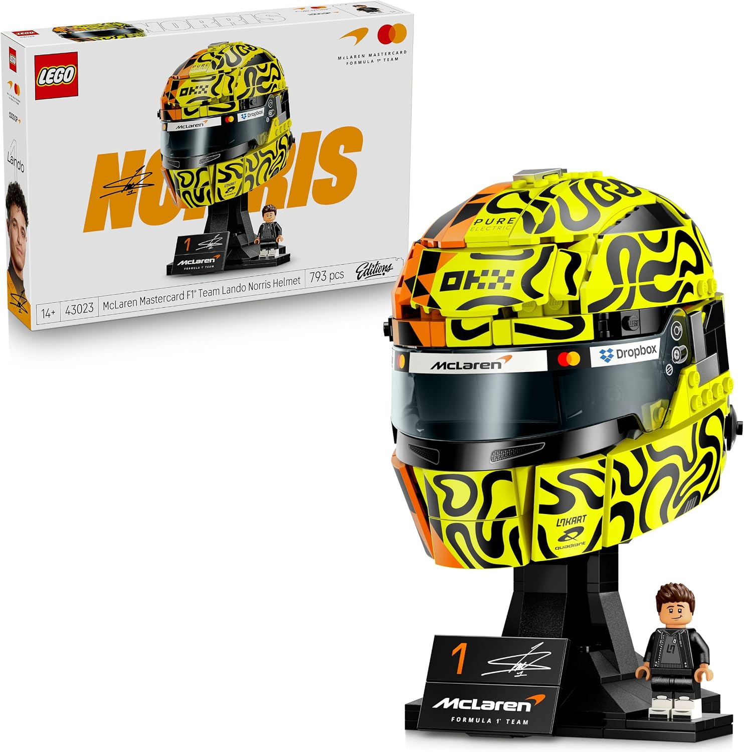 Casque LEGO McLaren MasterCard F1 Team de Lando Norris 43023