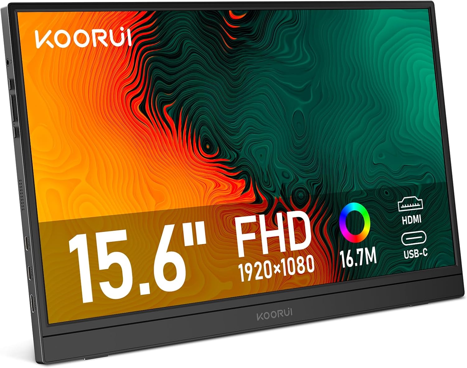 Écran portable KOORUI E1511A 15,6 pouces IPS Full HD USB-C HDMI