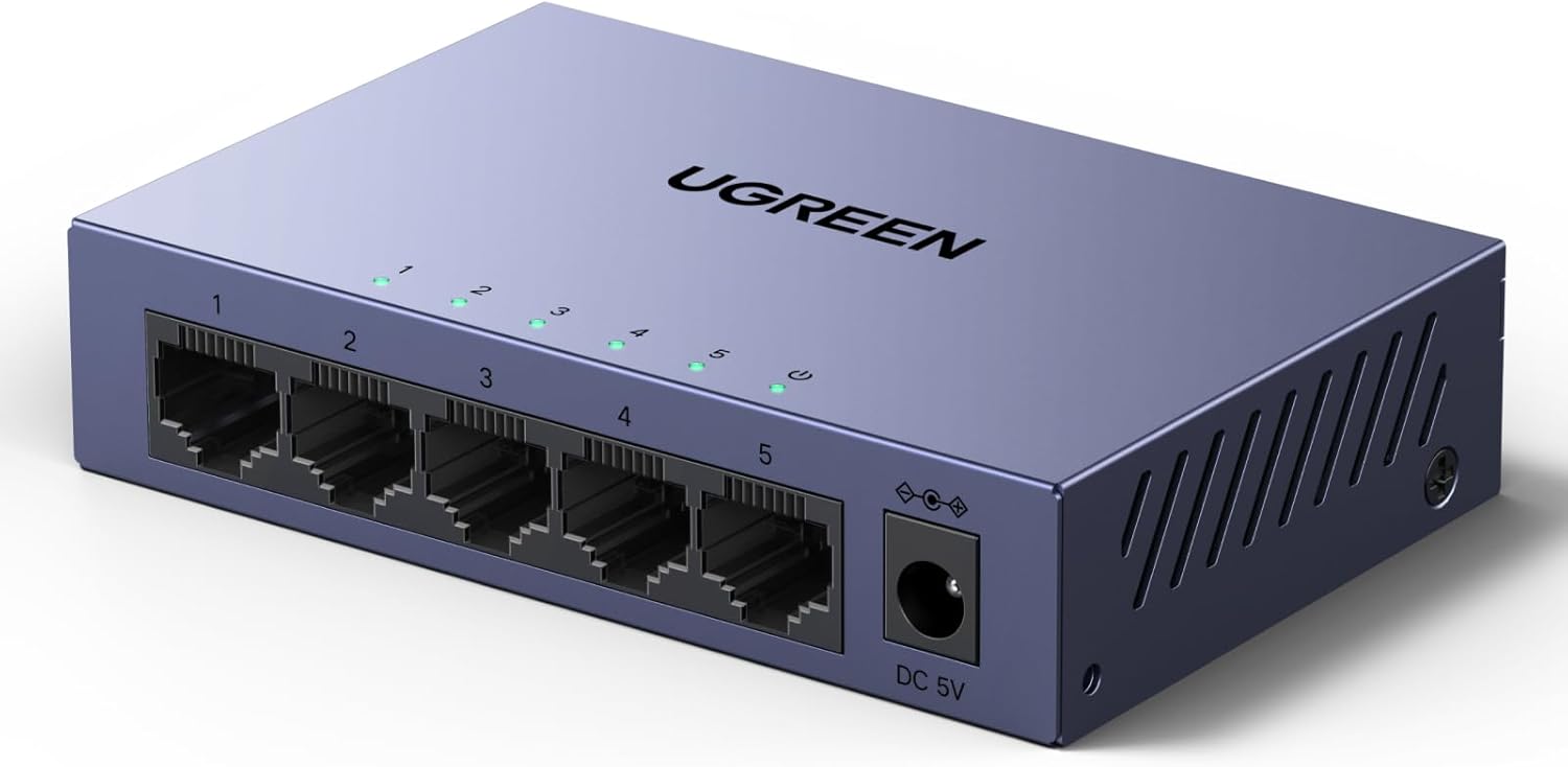 Switch Ethernet Gigabit UGREEN 5 ports administrable