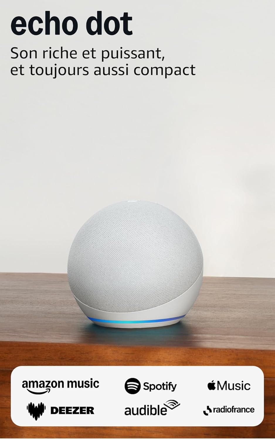 Enceinte connectée Amazon Echo Dot 5 blanche
