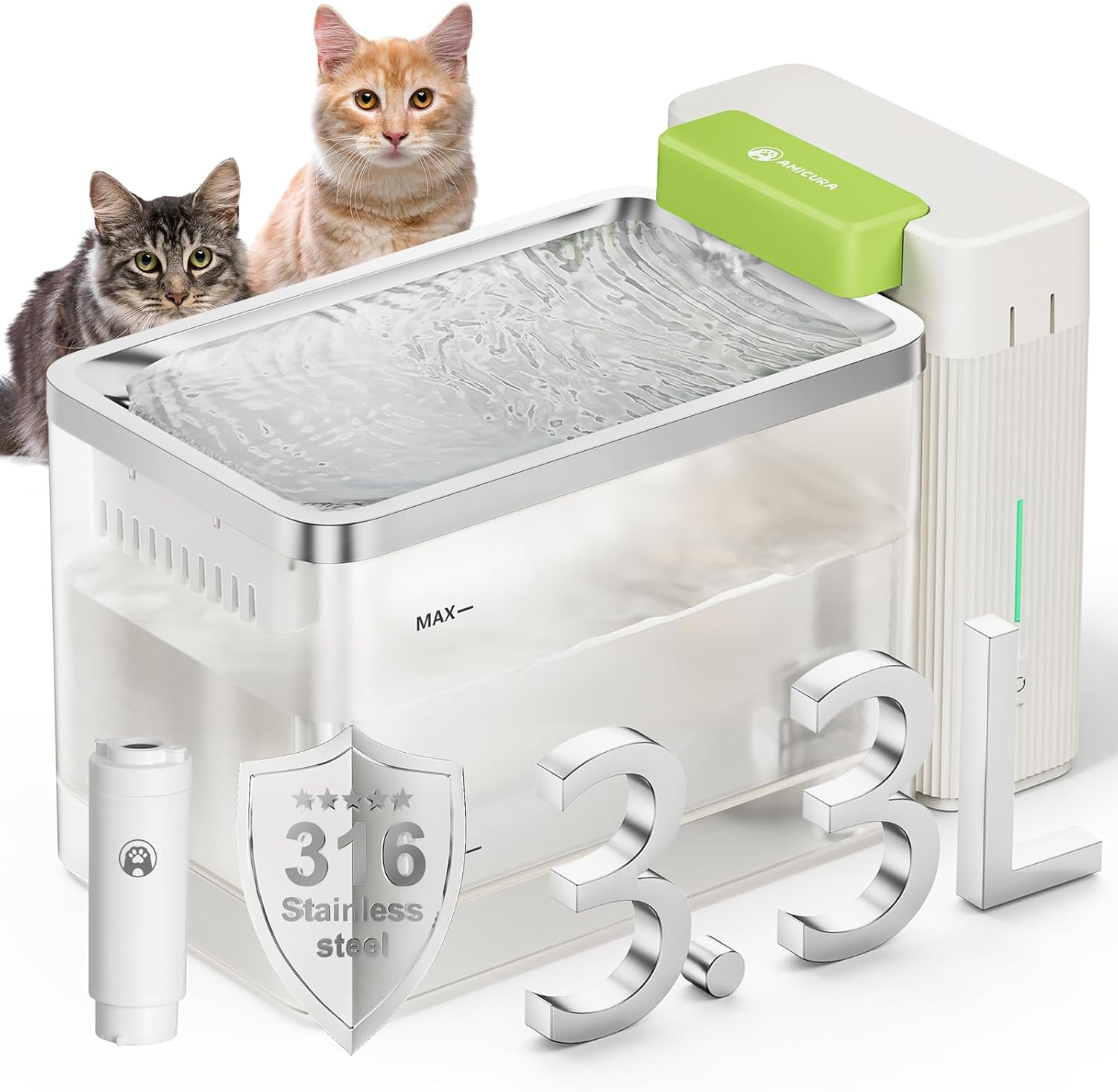 Fontaine à eau pour chat Amicura A3 Lite