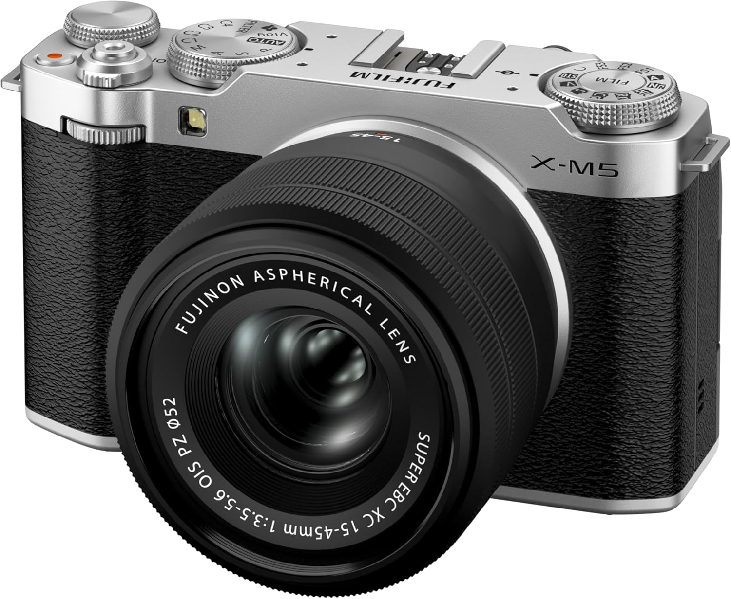 Fujifilm X-M5 gris avec objectif 15-45mm