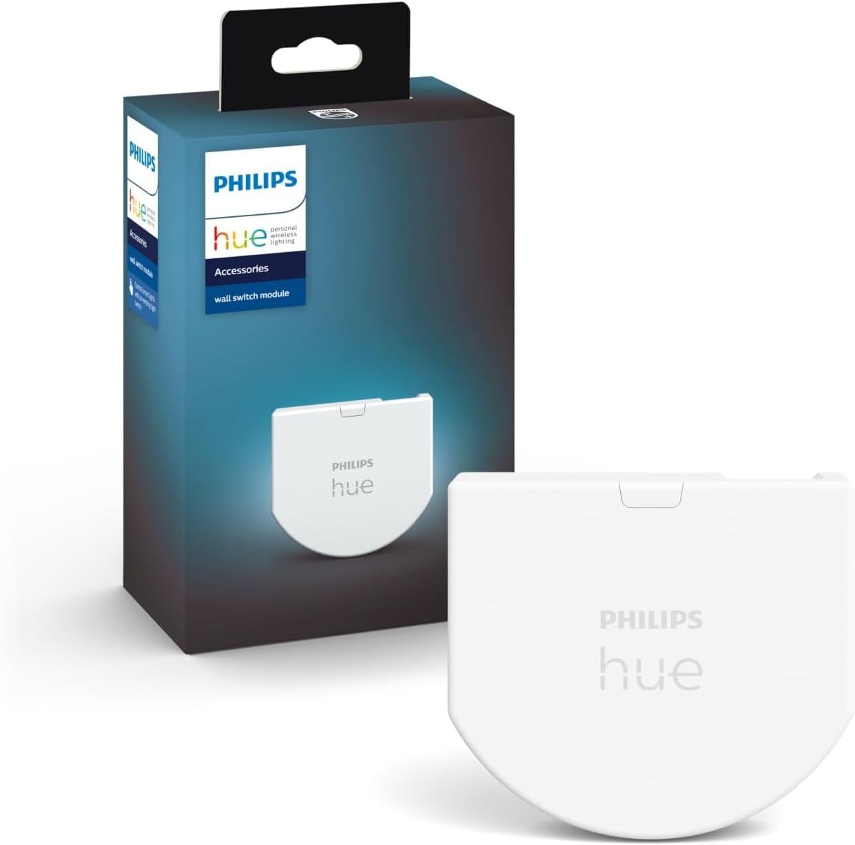 Module Philips Hue pour interrupteur mural, boîtier blanc et emballage