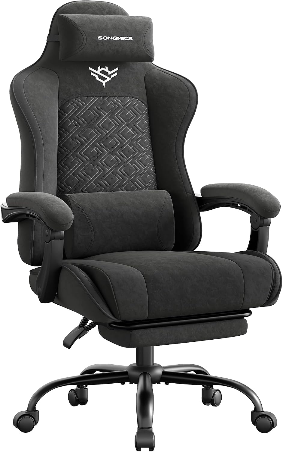 Chaise gaming Songmics ergonomique à coussin d'assise à ressorts