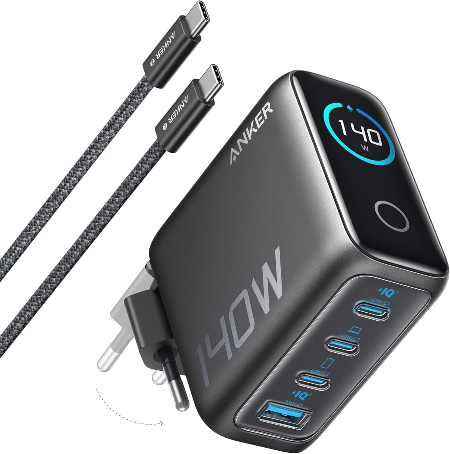 Chargeur Anker USB-C 140W 4 ports GaN