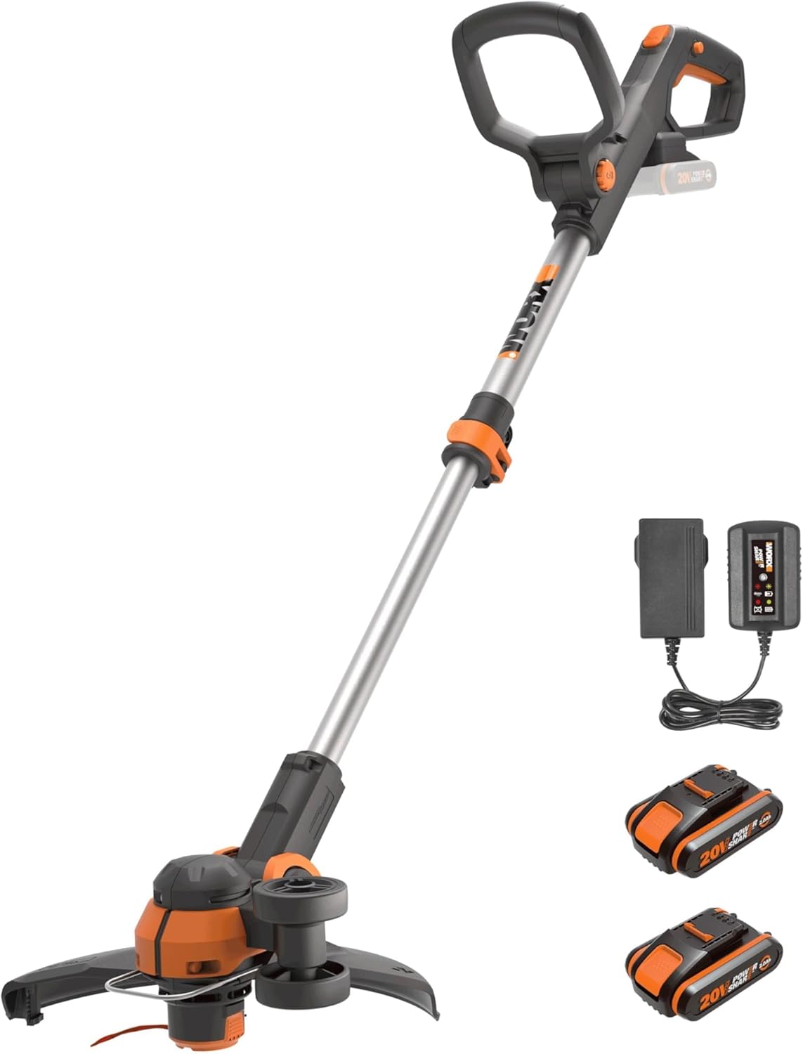 Coupe-bordures sans fil Worx WG163E 20V avec deux batteries et chargeur