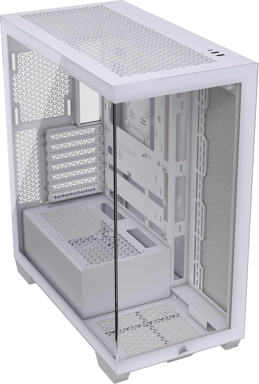 Boîtier PC Corsair 3500X blanc en verre trempé panoramique