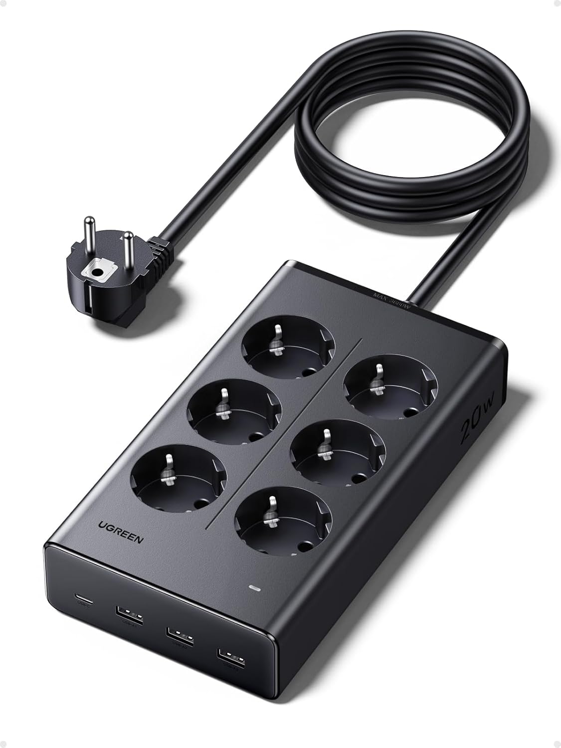 Multiprise UGREEN 10-en-1 avec 6 prises et 4 ports USB