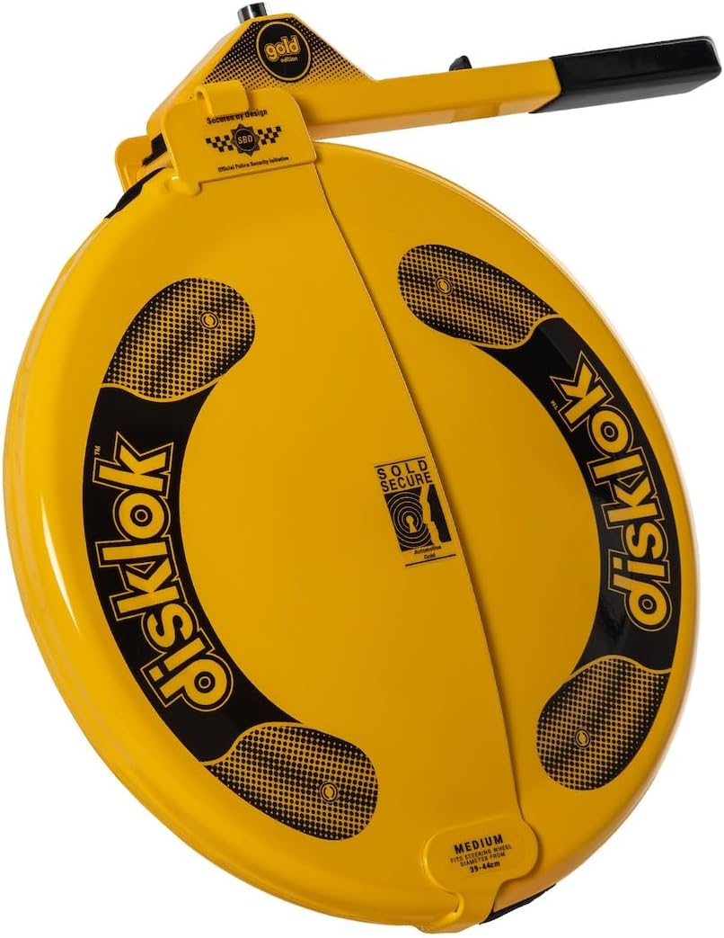 Antivol de volant Disklok jaune, taille Medium