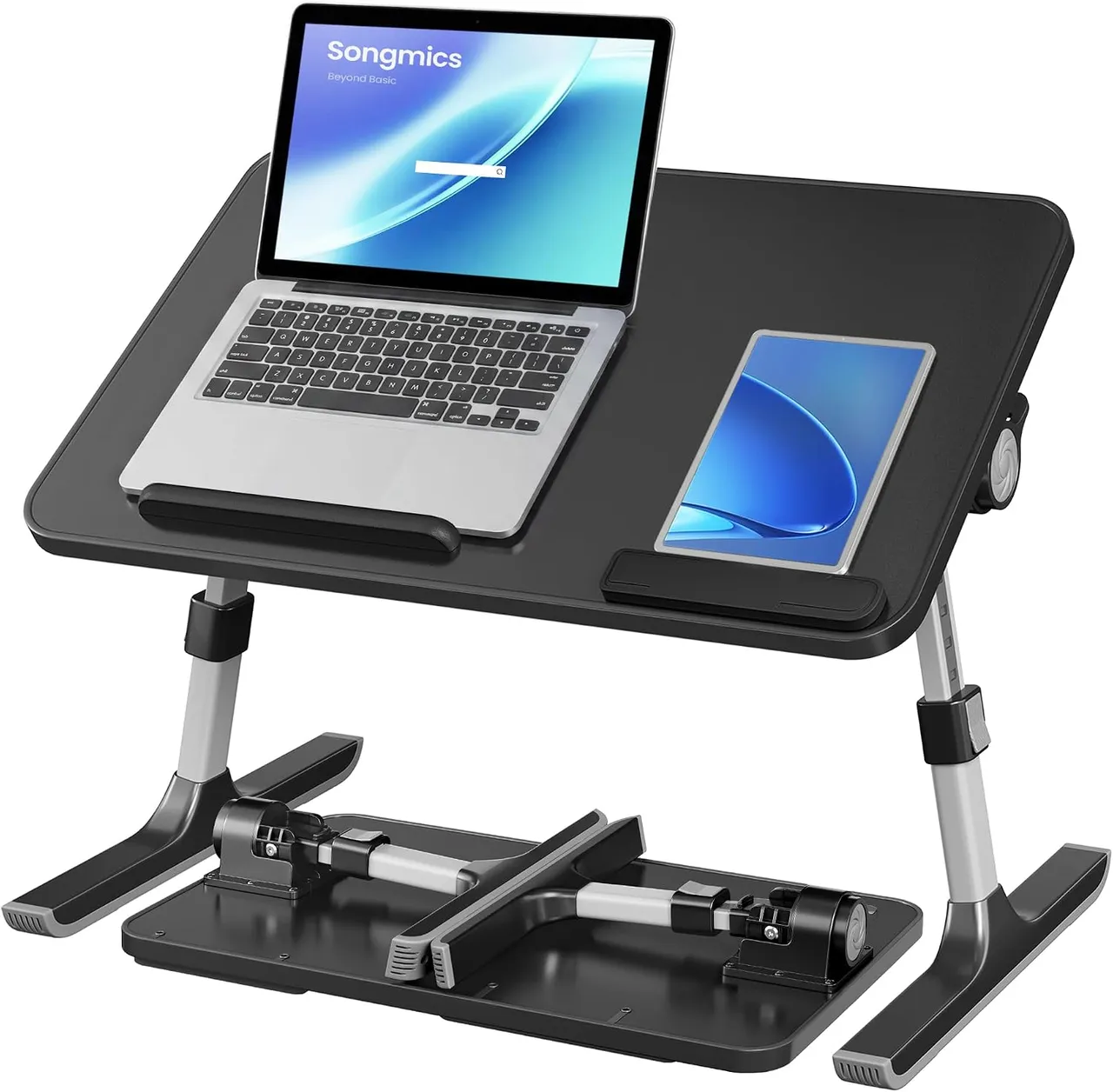 Table de lit Songmics pour PC portable, plateau réglable et inclinable