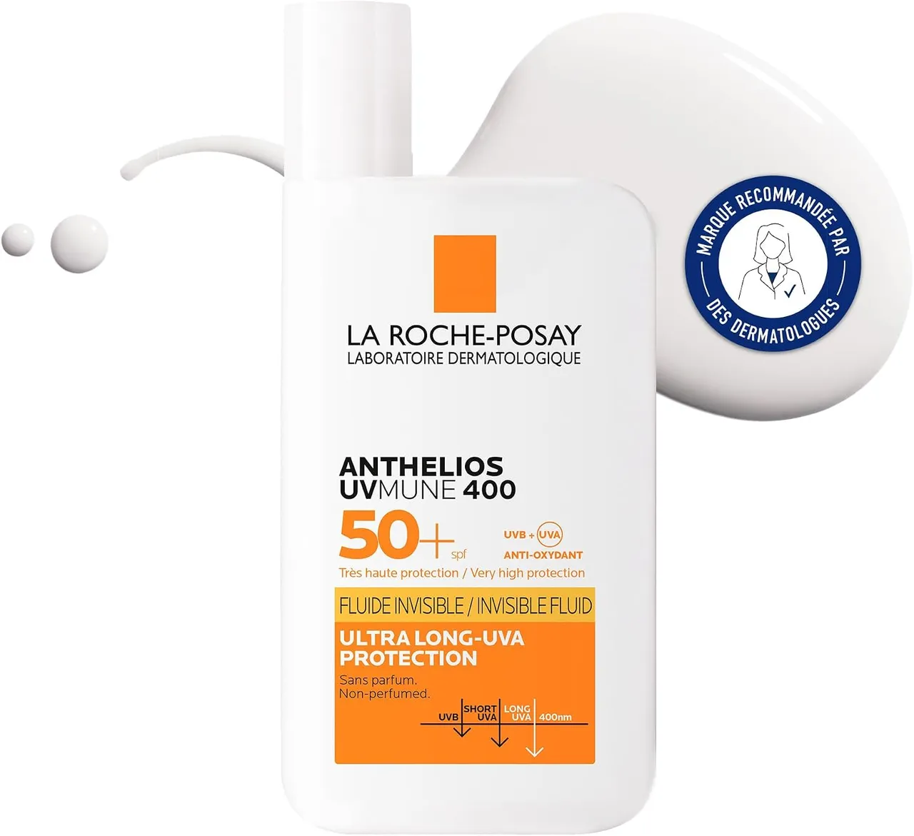 Crème solaire visage La Roche-Posay Anthelios UVMUNE 400 fluide invisible SPF50+