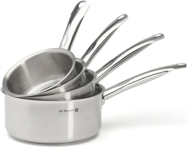 Lot de 4 casseroles De Buyer PRIM'APPETY en inox