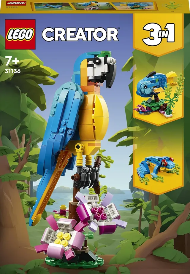 LEGO Creator 3-en-1 Le Perroquet Exotique 31136