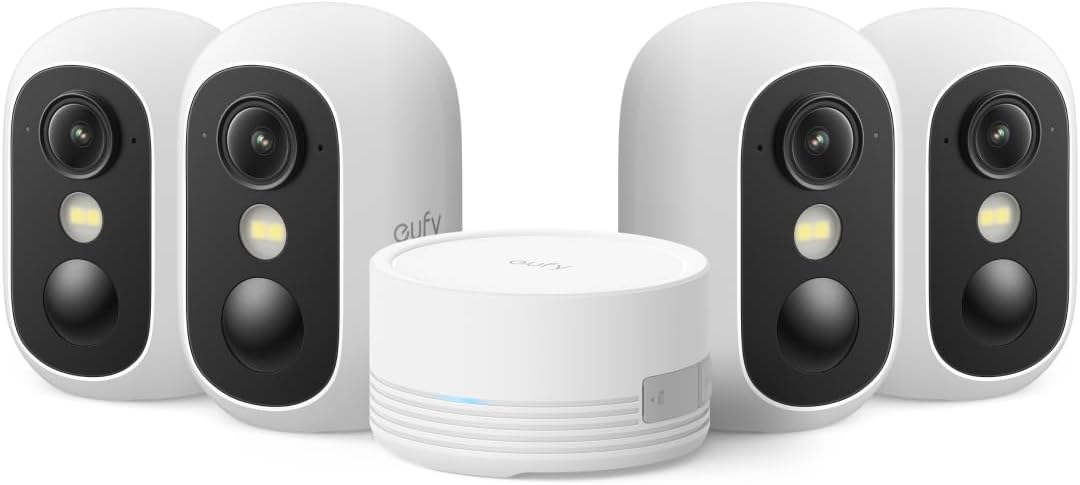 Pack eufyCam C35 x4 + Homebase Mini