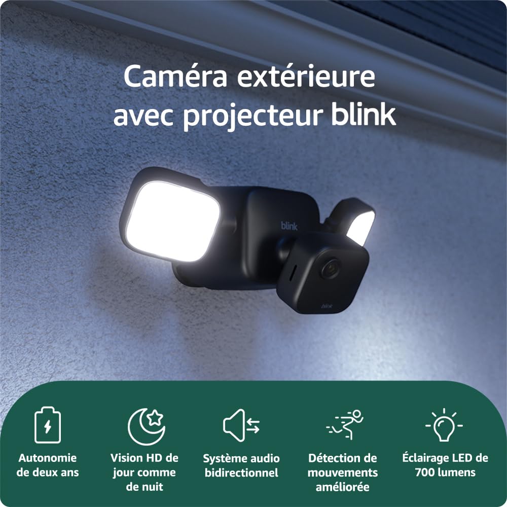 Caméra extérieure Blink avec projecteur LED